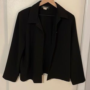 Vintage black casual blazer, size medium petite.